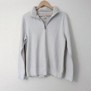 Goodfellow Cotton Blend Men's Cream Half Zip Pullover Sweater Size S